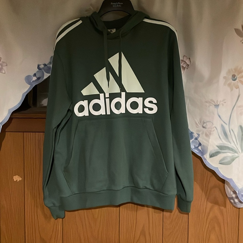 Green Adidas hoodie size large
